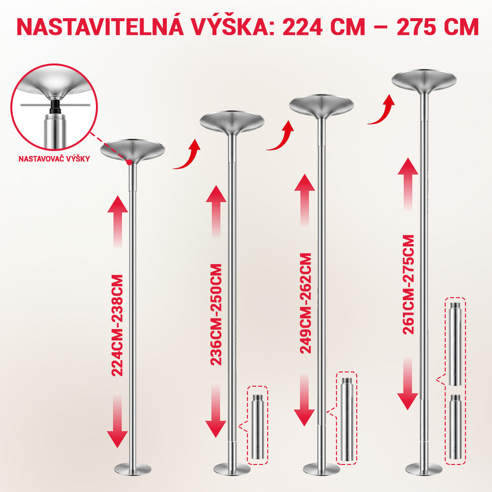 Výškově Nastavitelná Taneční Tyč