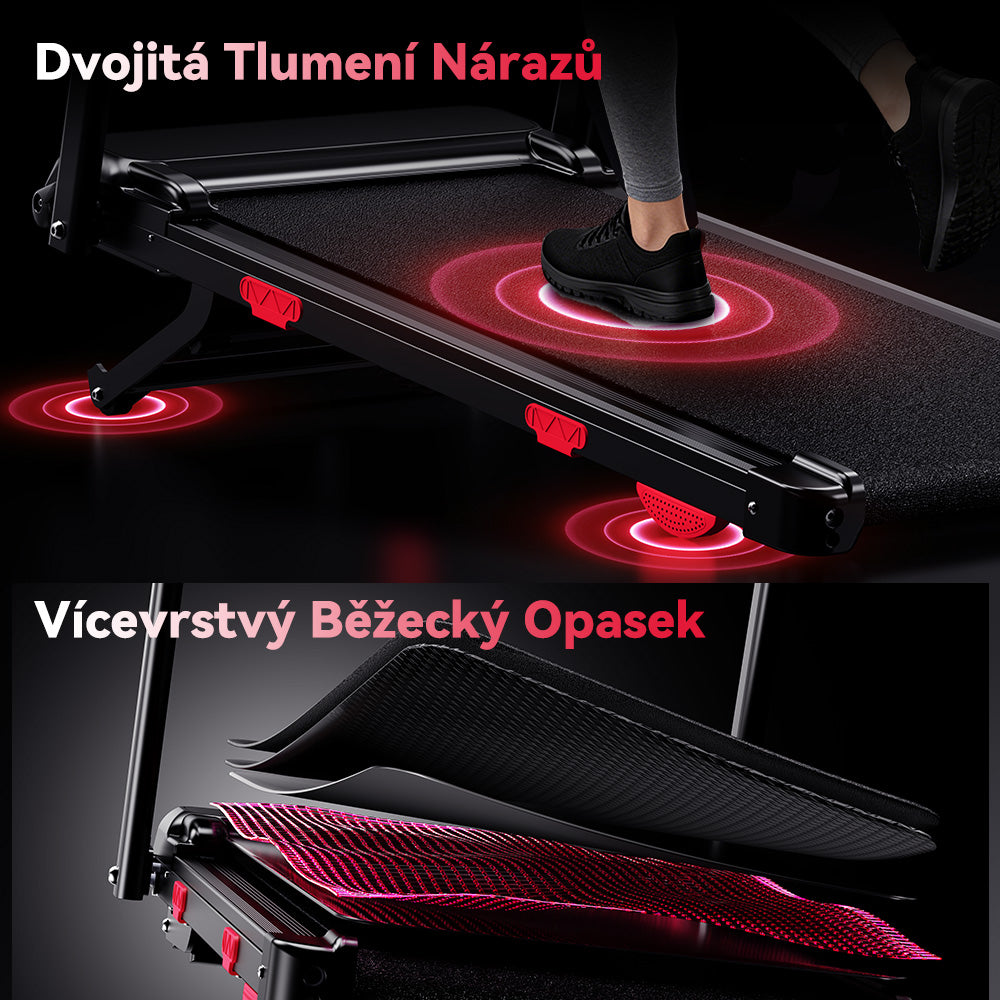 Skládací Běžecký Pás Q5 Pro s Bezkartáčovým Motorem, Rychlost 1–12 km/h, Automatický Sklon 15%