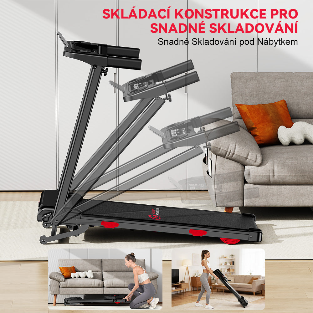 Skládací Běžecký Pás Q5 Pro s Bezkartáčovým Motorem, Rychlost 1–12 km/h, Automatický Sklon 15%
