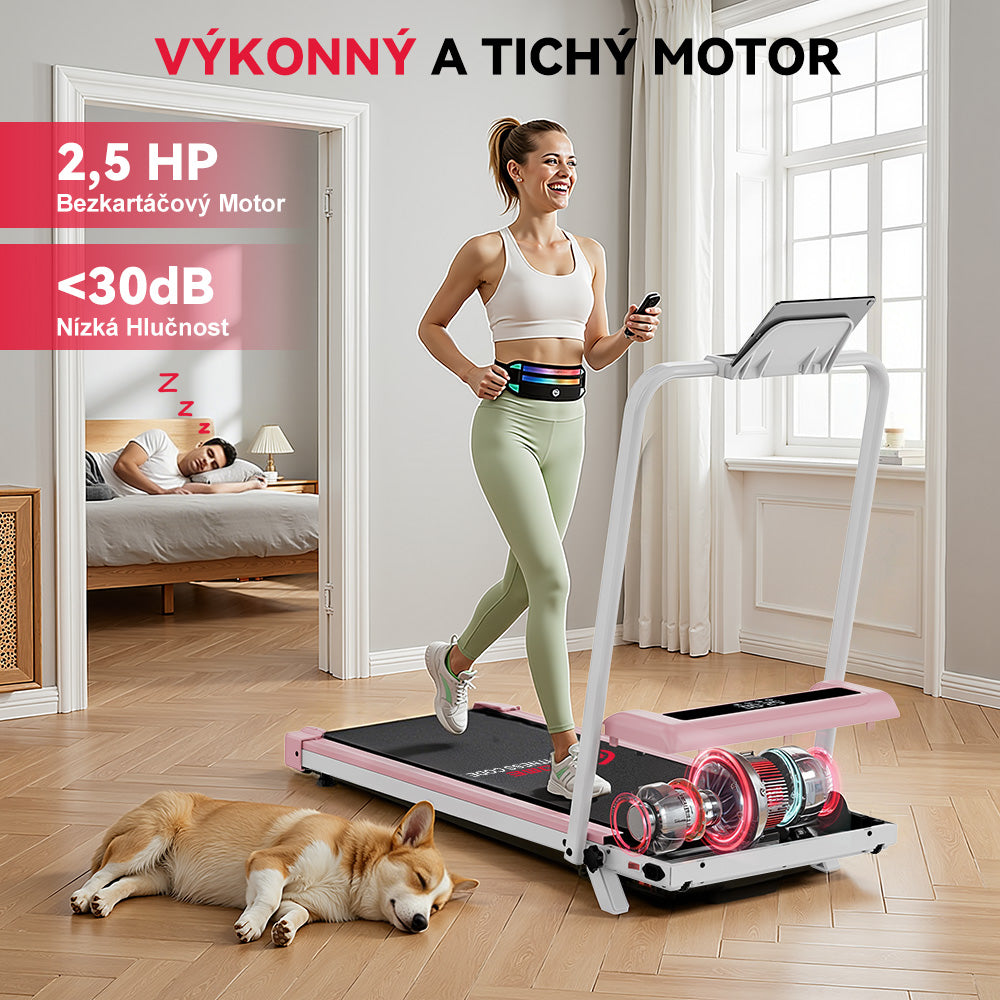 Skládací Běžecký Pás Z3 s Bezkartáčovým Motorem, Rychlost 1-6 km/h, Manuální Sklon 5 %