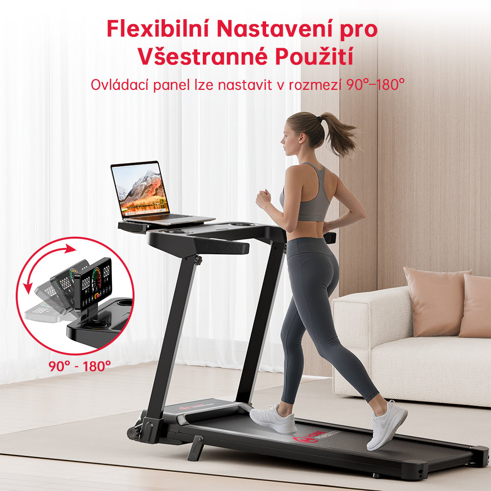 Skládací Běžecký Pás Q8, Rychlost 1-12 km/h, Manuální Sklon 5 %