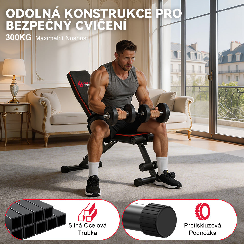 Skládací Posilovací Lavice B1, Nastavitelným Opěradlem
