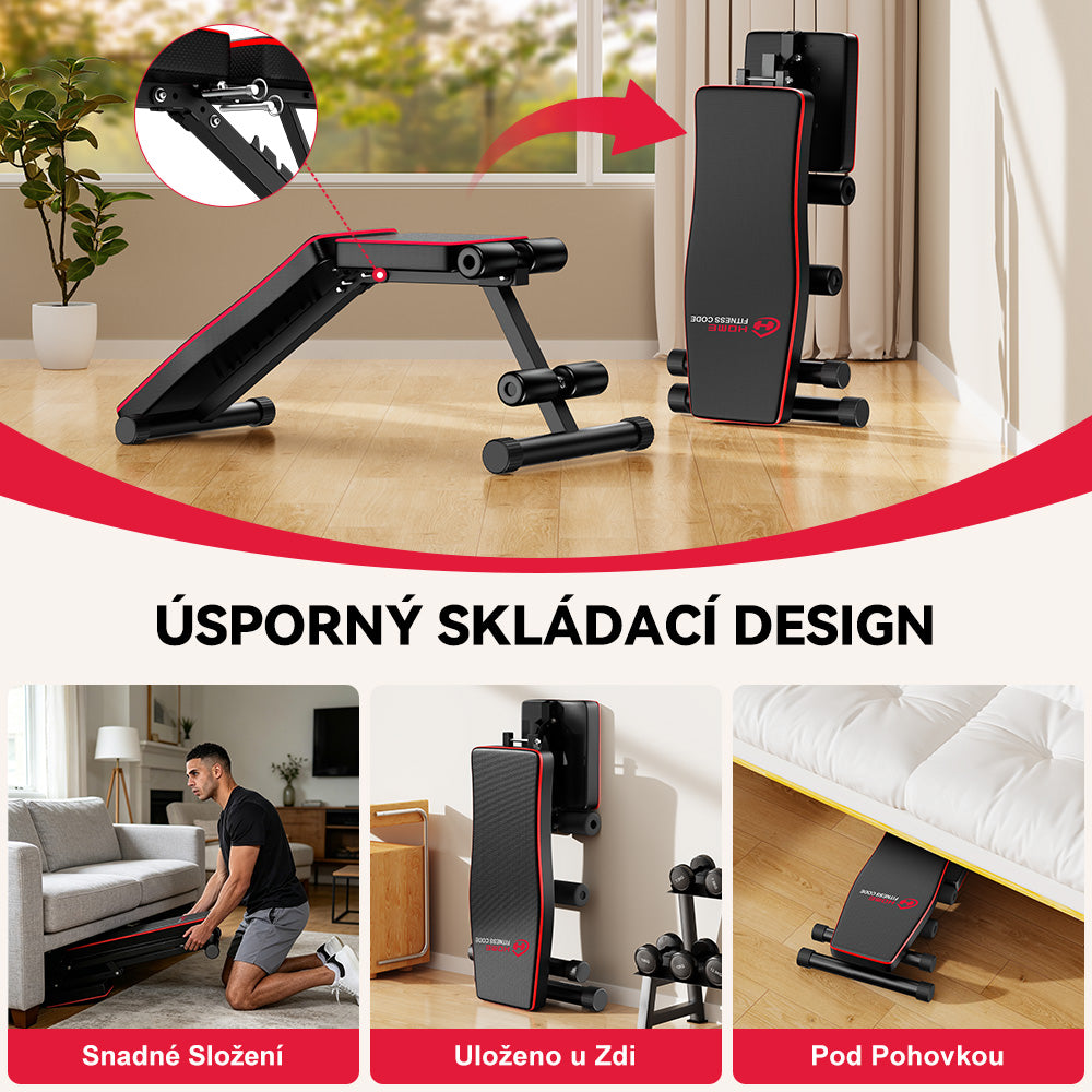 Skládací Posilovací Lavice B1, Nastavitelným Opěradlem