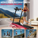 Skládací Běžecký Pás Q5 Pro s Bezkartáčovým Motorem, Rychlost 1–12 km/h, Automatický Sklon 15%