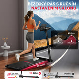 Skládací Běžecký Pás Q5 s Nastavitelným Sklonem, Bezkartáčový Motor, Rychlost 1–12 km/h