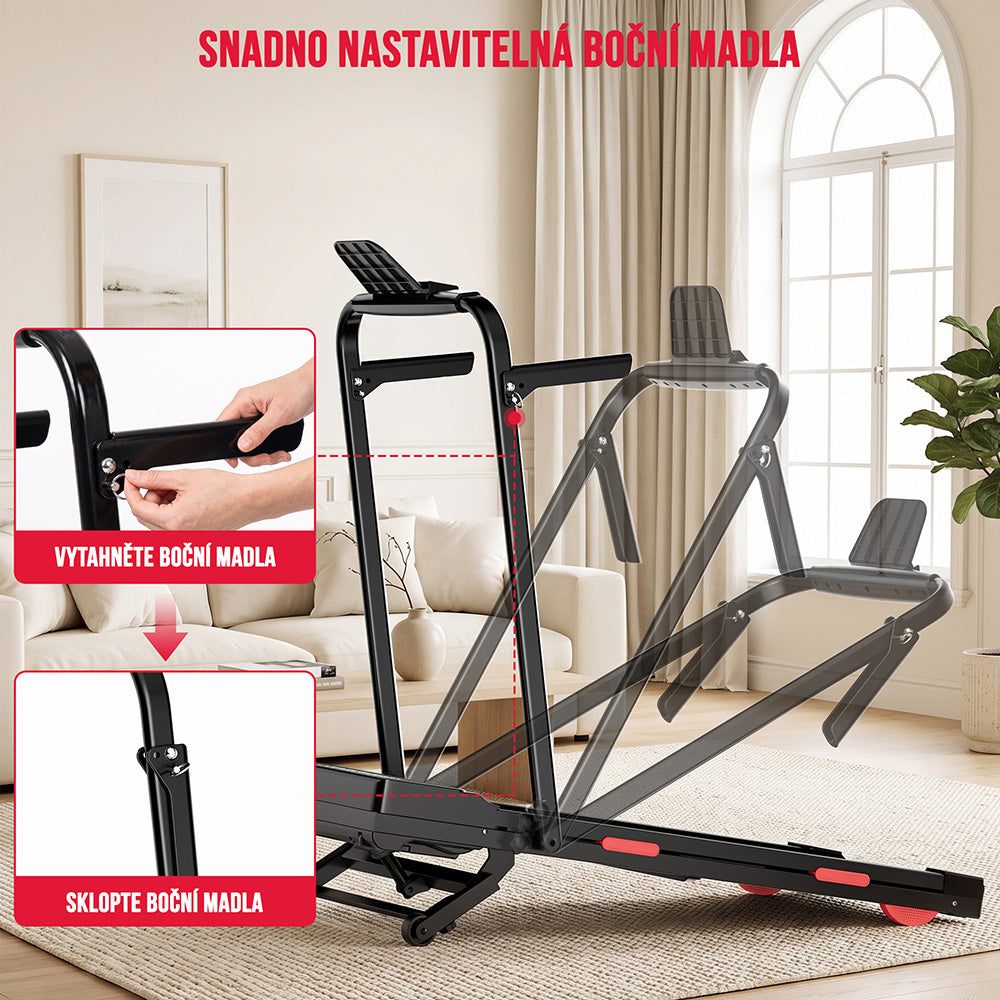 Skládací Běžecký Pás Y5 s Bezkartáčovým Motorem, Rychlost 1–10 km/h, Automatický Sklon 0 %–15 %