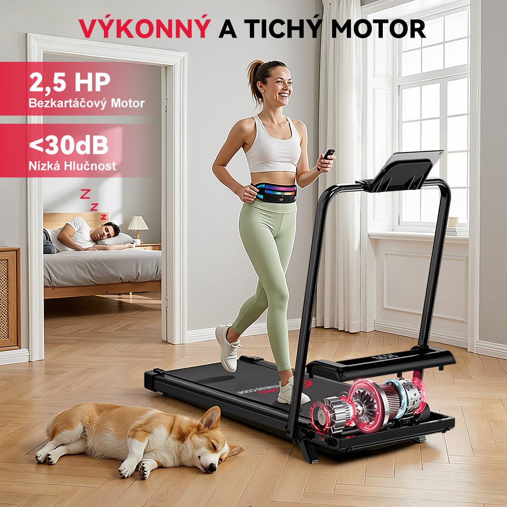 Běžecký Pás Z3 s Bezkartáčovým Motorem, Rychlost 1–6 km/h, Manuální Sklon 5 %