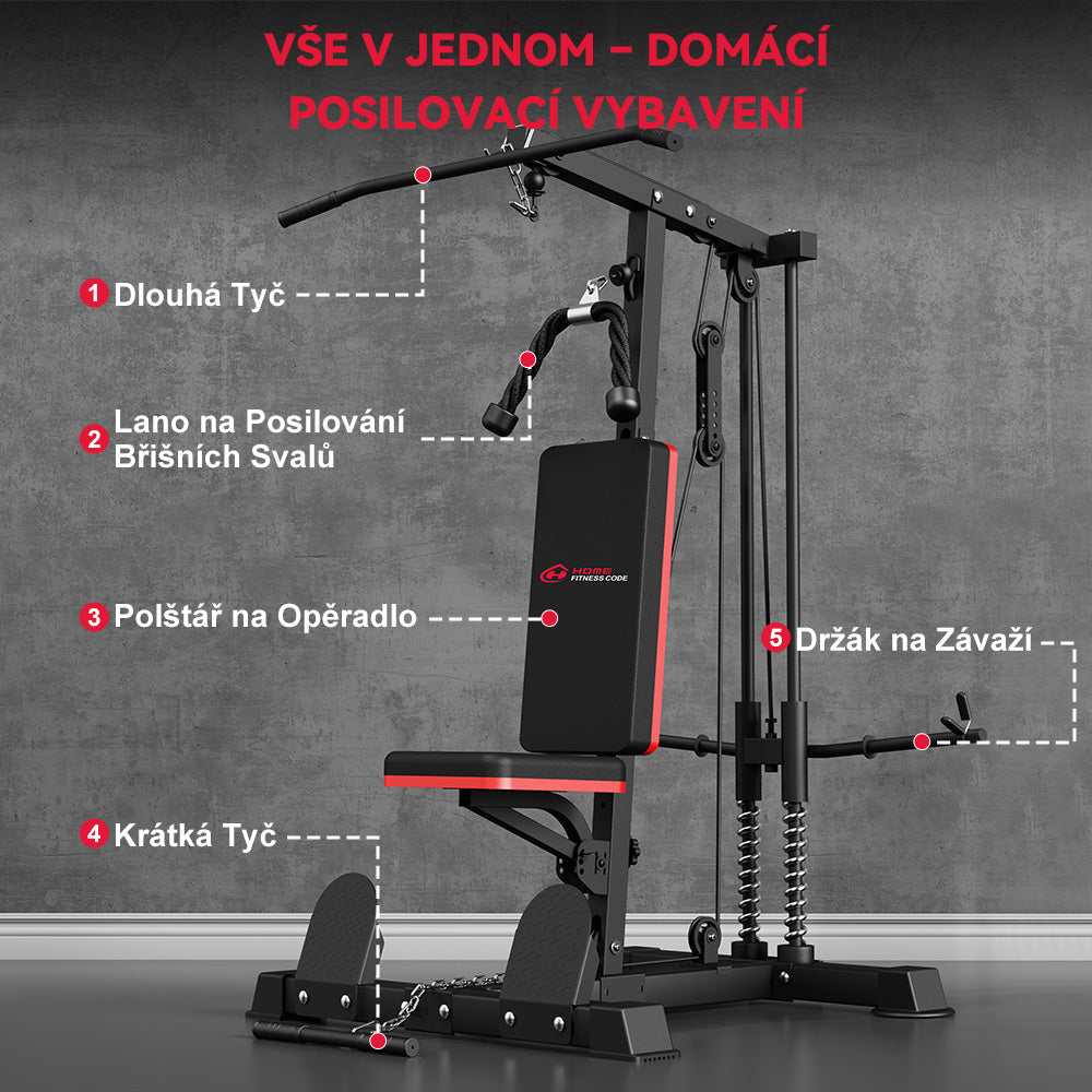 Posilovací Věž s Horní a Spodní Kladkou