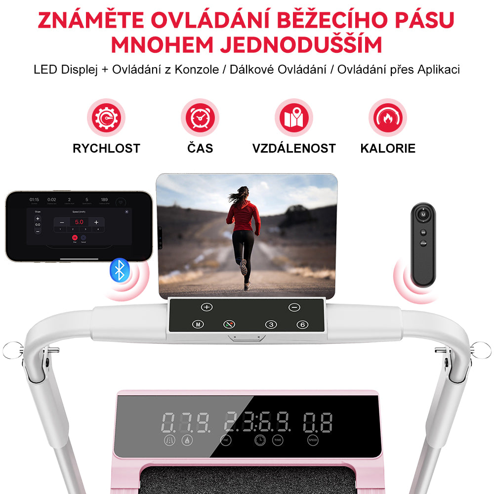 Běžecký Pás Q2 Pro s Bezkartáčovým Motorem, Rychlost 1-10 km/h, Manuální Sklon 5 % (Nová Verze)