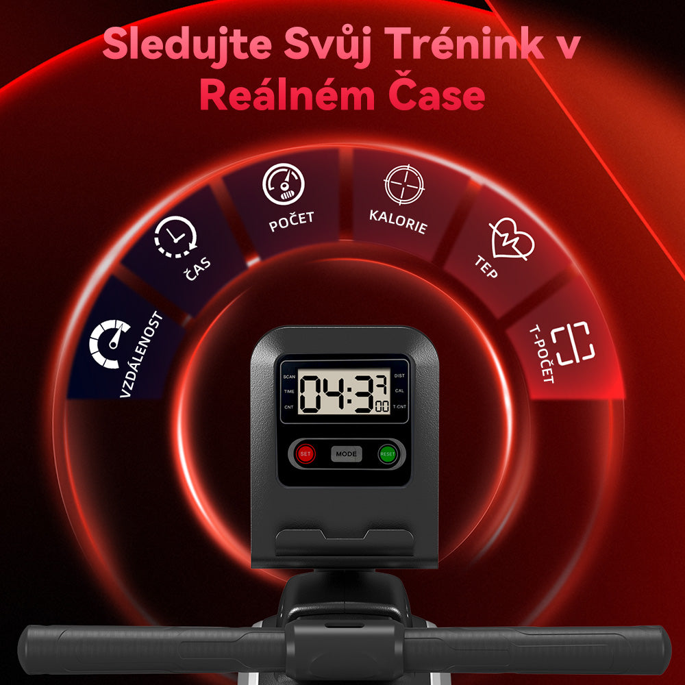 Magnetický Veslovací Trenažér, 16 Úrovní Odporu