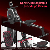 Magnetický Veslovací Trenažér, 16 Úrovní Odporu