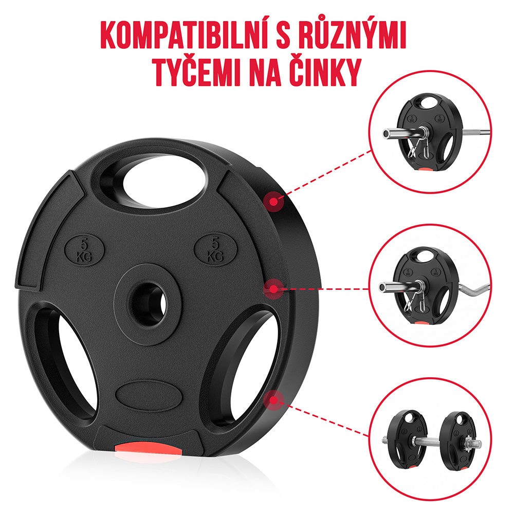 1 Palec Standardní Činkové Kotouče, 5 x 5KG