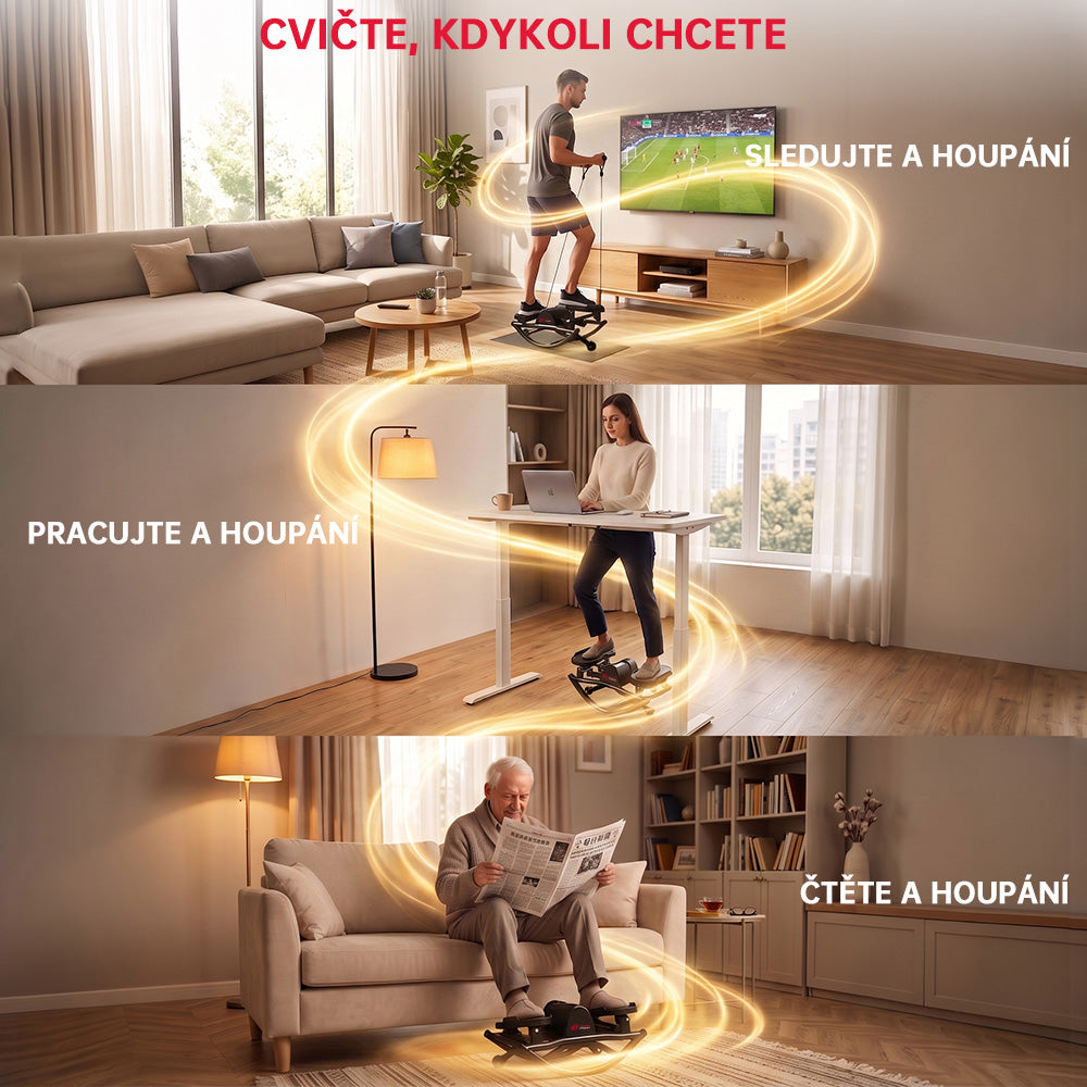 Houpací Stepper s Odporovými Pásy a Protiskluzovou Podložkou
