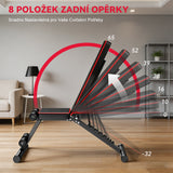 Skládací Posilovací Lavice B1, Nastavitelným Opěradlem