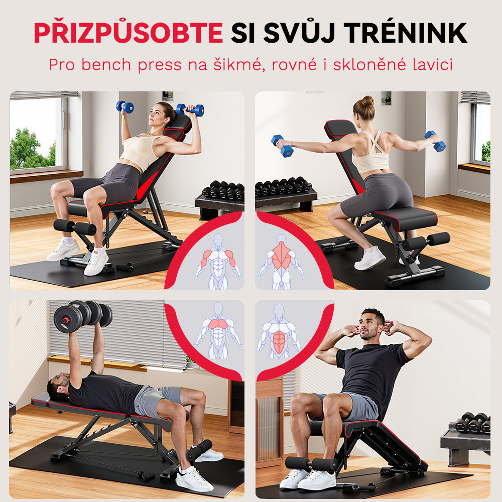 Skládací Posilovací Lavice C1, Více Nastavení