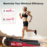 Běžecký Pás Y1 s Automatickým Sklonem 0-12%, Rychlost 1-10 km/h